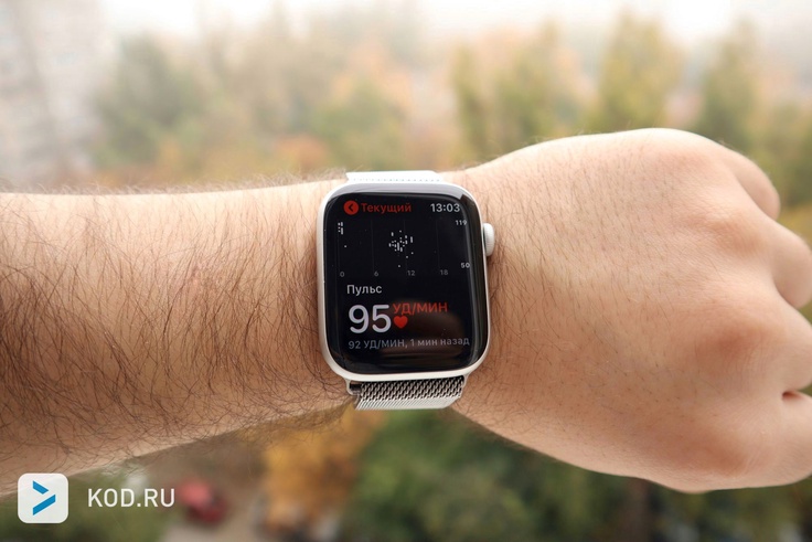 Измерение пульса Apple Watch